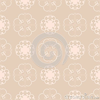 Fliwer pattern in pink-beige coors Stock Photo